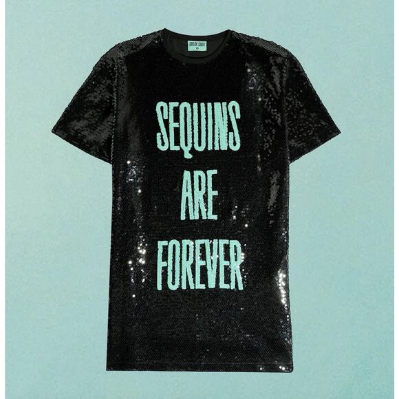 Taylor Swift Size YM Sequins Are Forever Shirt Dress The Life Of A Showgirl - Picture 1 of 8